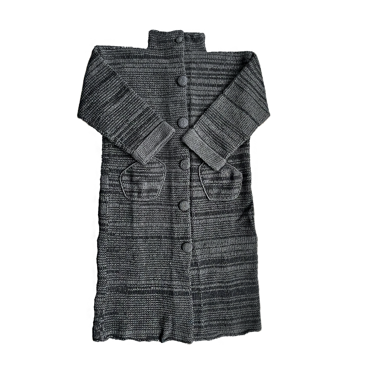 Big Chunky Sweater Black Gray Front