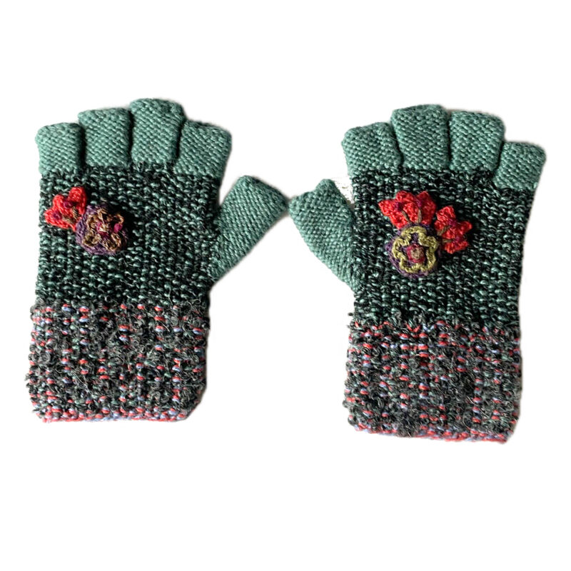 Alpinista Fingerless Gloves Teal