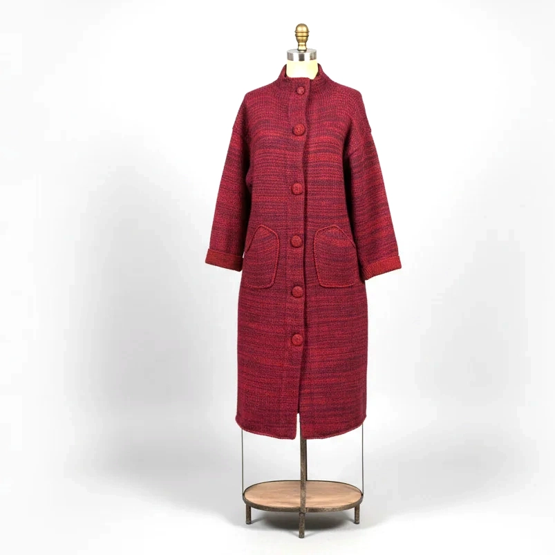 Merino Wool Coat Red