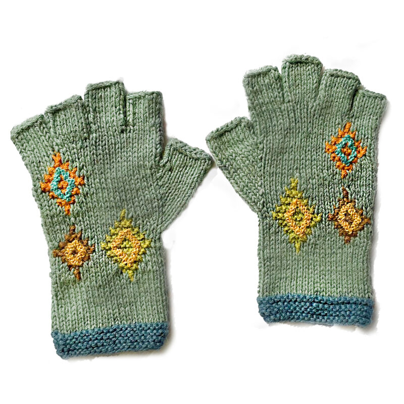 Dublin Fingerless Gloves Green