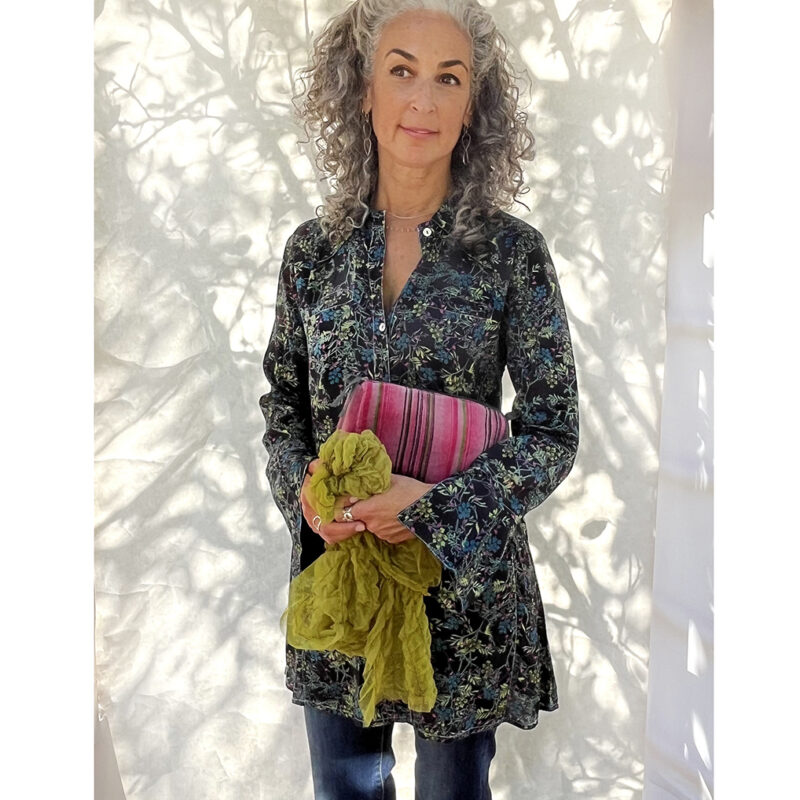 Elba Blouse Shoji Charcoal - Image 3