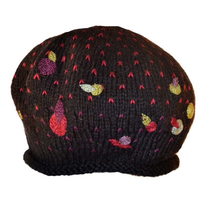 Estrella Beret Hat Black