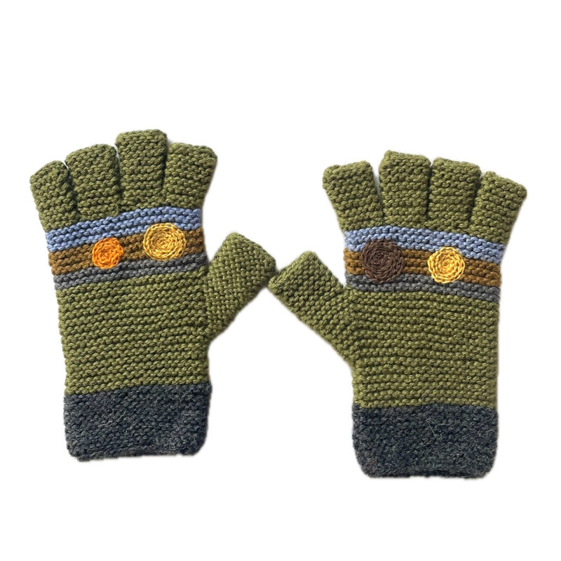 Giverny Fingerless Gloves Green