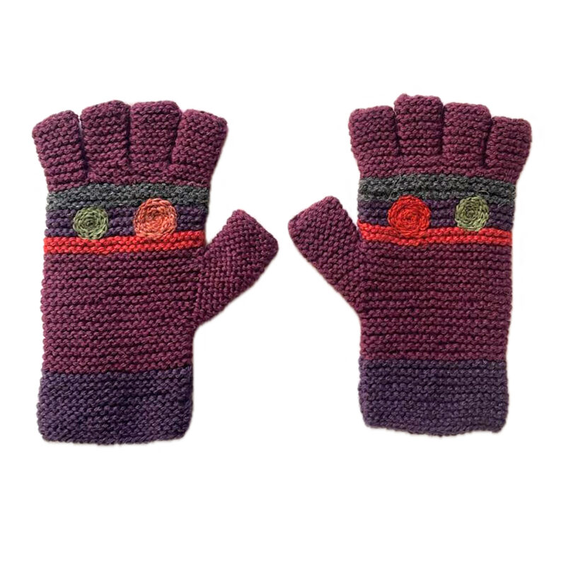 Giverny Fingerless Gloves Purple