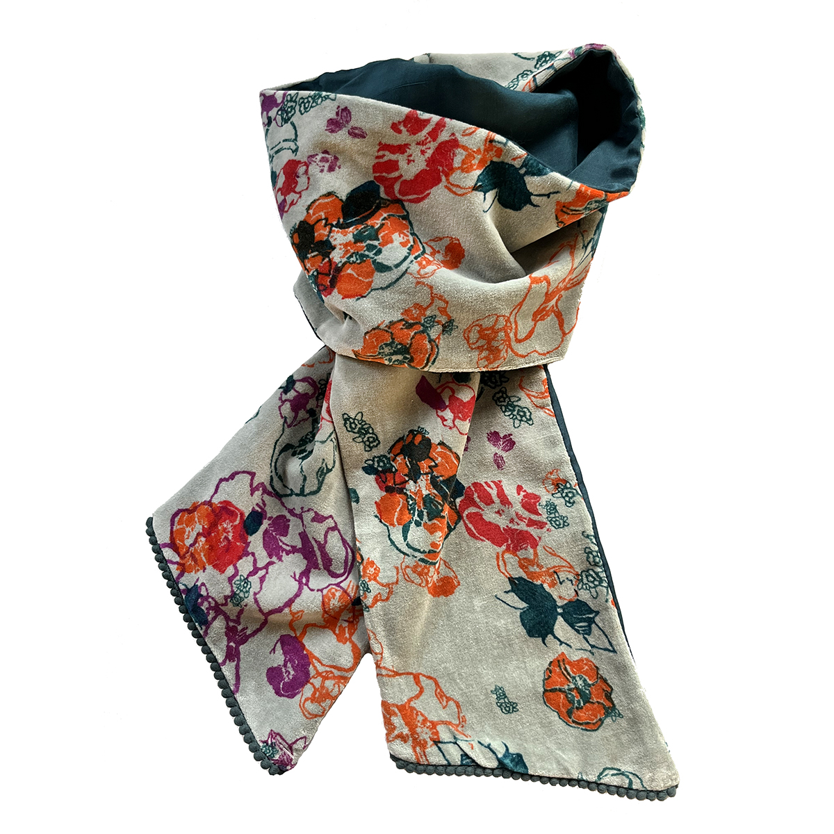 Lyon Velvet Scarf Papillon