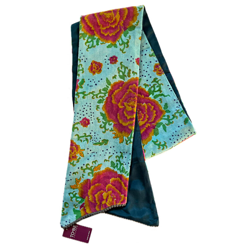 Lyon Velvet Scarf Peonies