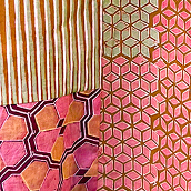 Moet Blouse Orange | Block Print - Image 3