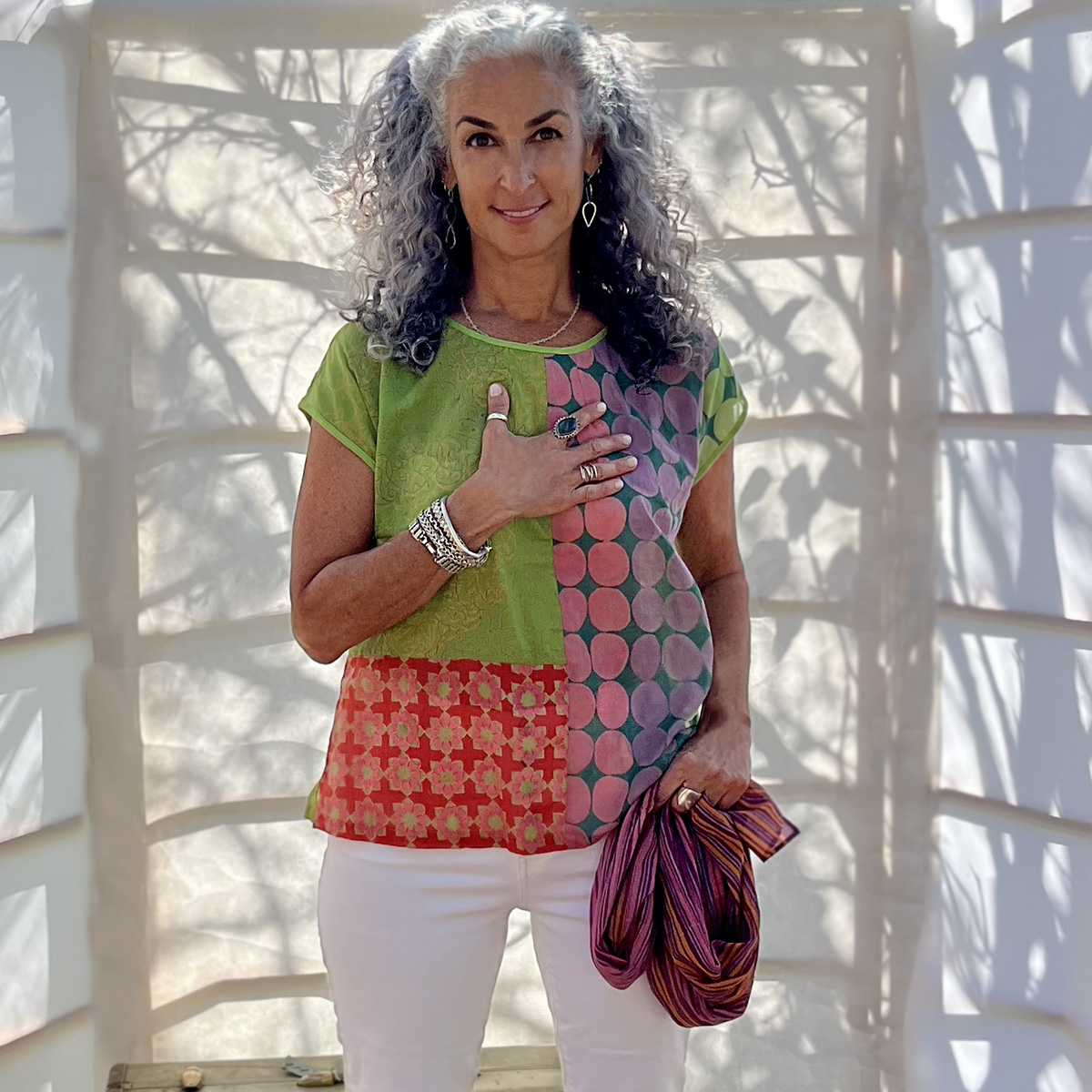 Moet Blouse Green | Block Print