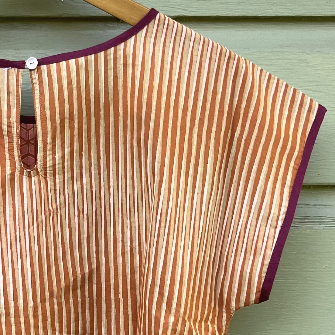 Moet Blouse Orange | Block Print - Image 5