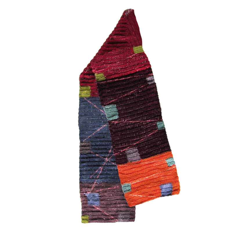Mondrian Pima Scarf Raspberry