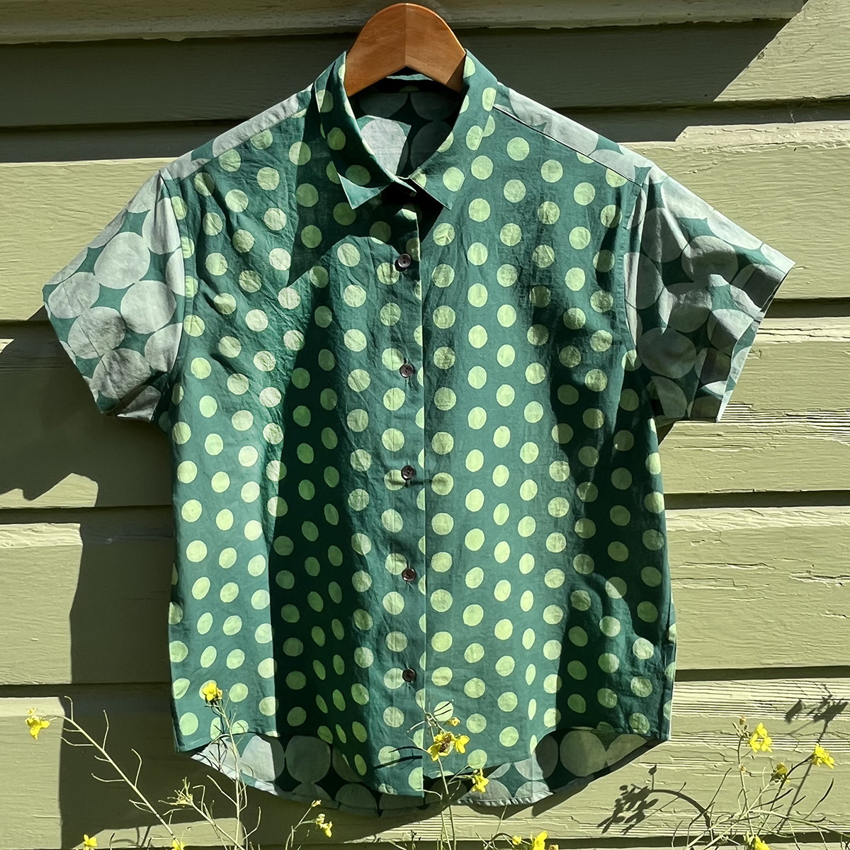 Mumbai Camp Blouse Teal | Block Print