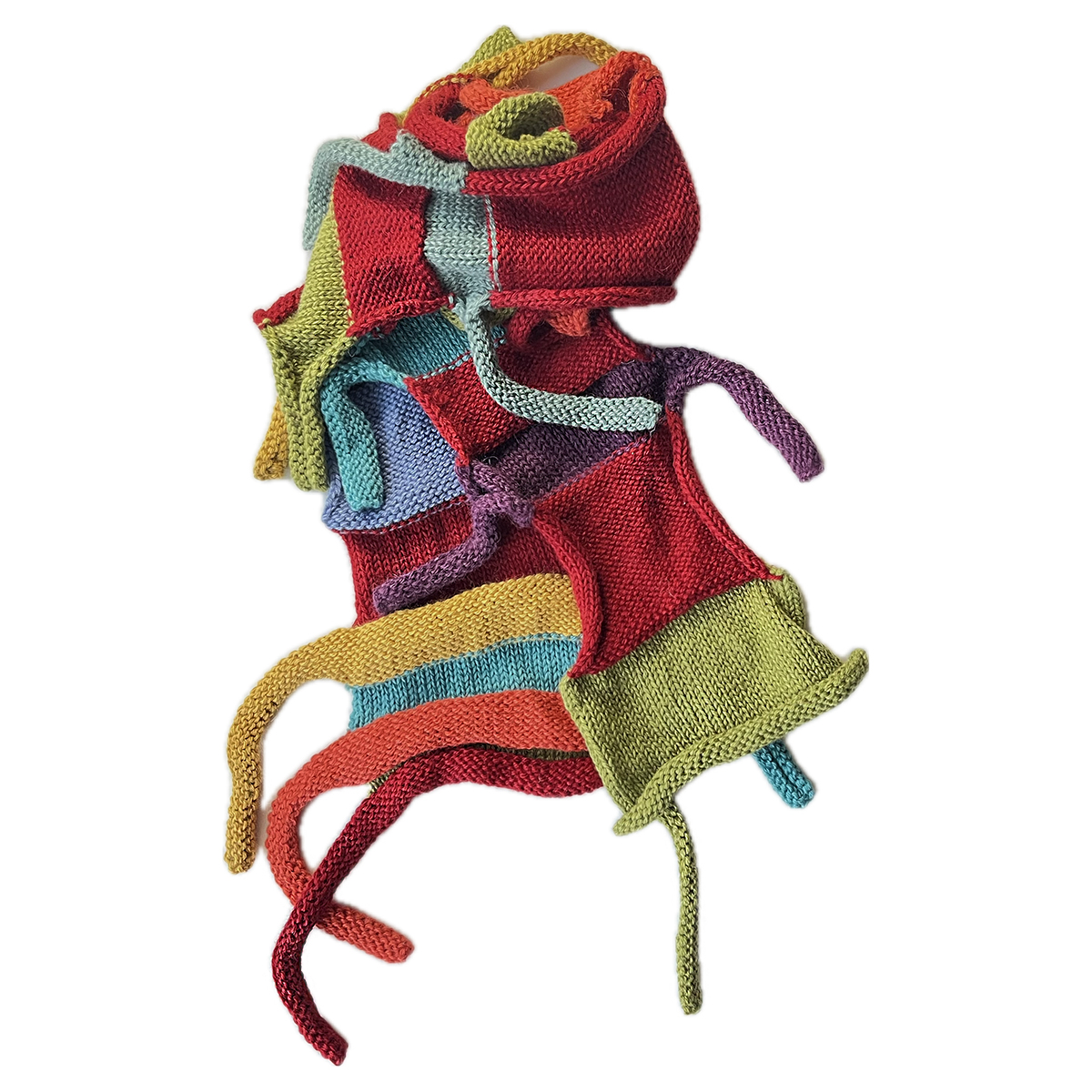 Rainbow Swatches Scarf Red