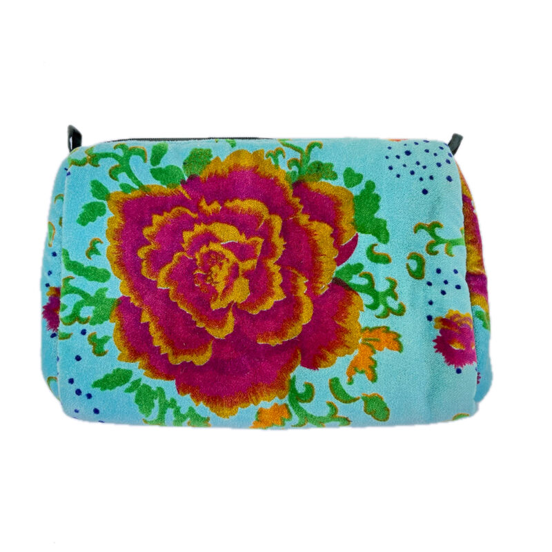 Rome Pouch Peonies Blue