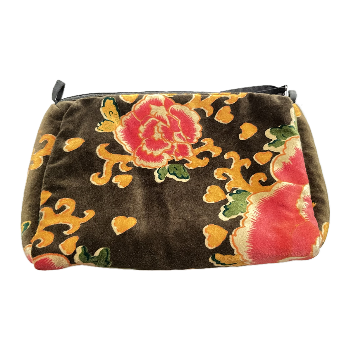 Rome Pouch Peonies Olive