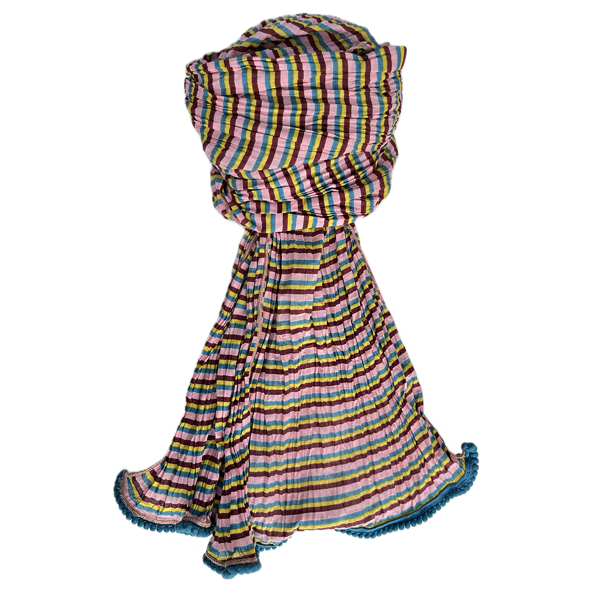 Stripe 14 Crinkle Scarf