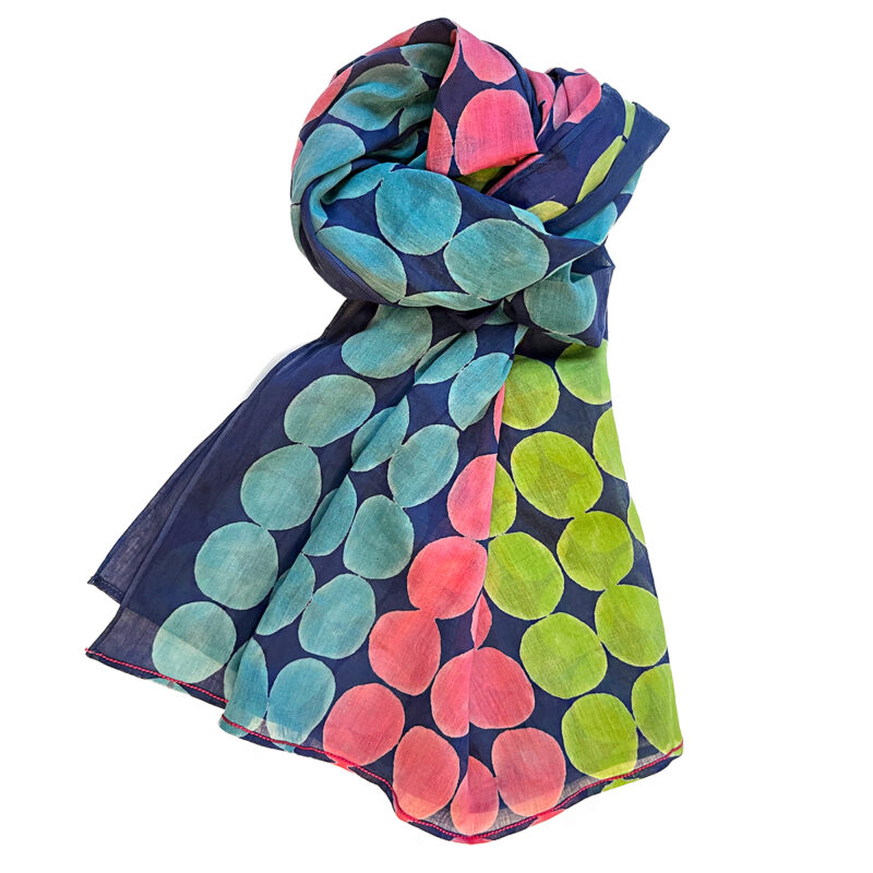 Block Print Scarf Big Circles