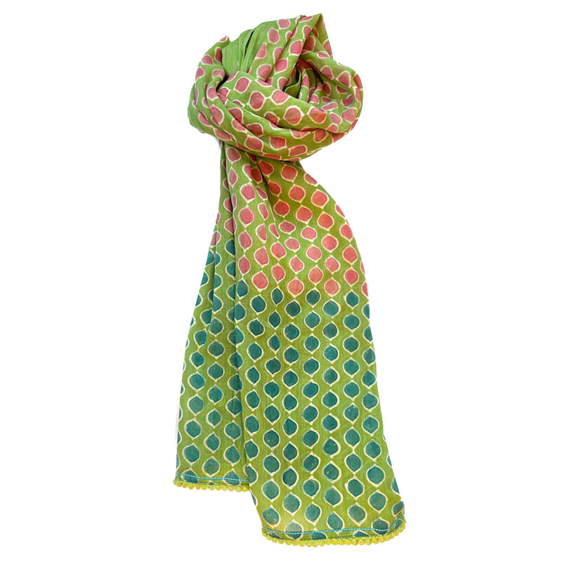 Block Print Scarf Small Circles