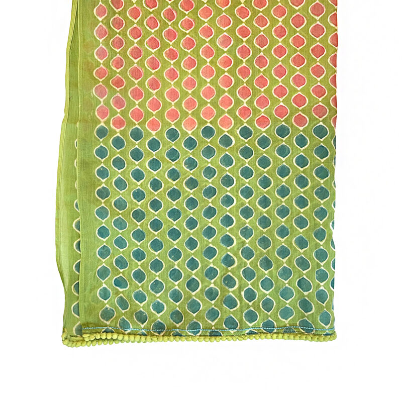 Block Print Scarf Small Circles - Image 2