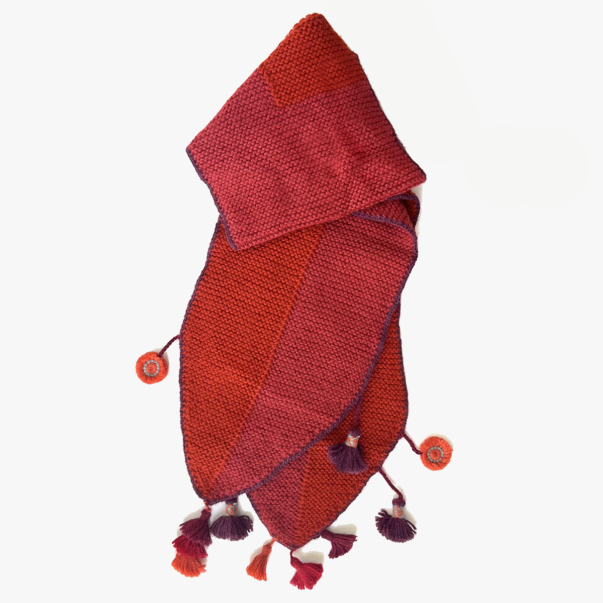 Tassle Scarf Red